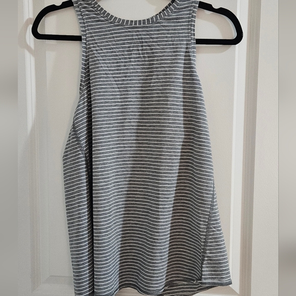 Lululemon All Tied Up TankModern Stripe Heathered Medium Grey White - Picture 3 of 6